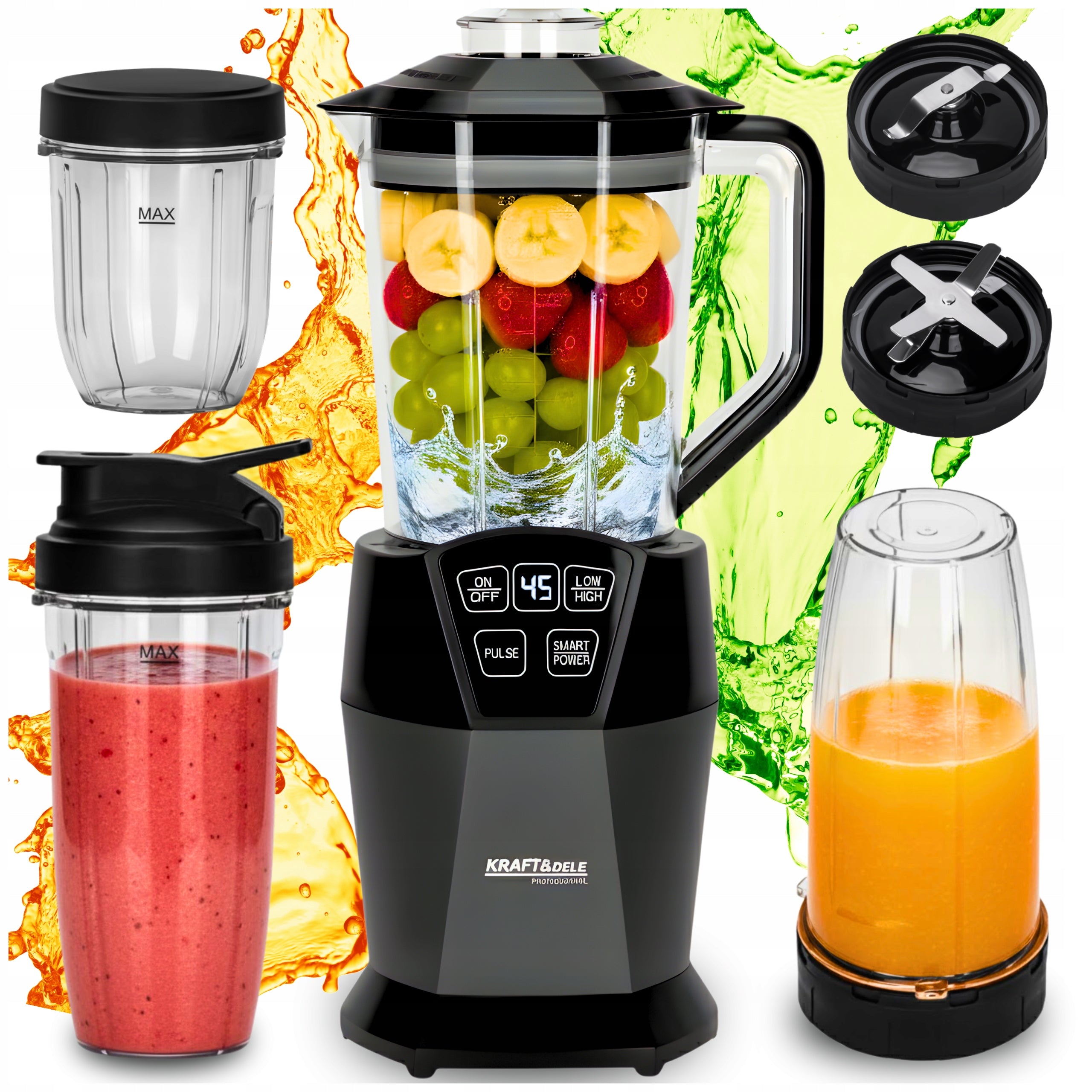 CUP BLENDER STRONG 1850W FOR SMOOTHIE COCKTAILS 4in1 CRUSHES ICE WATER BOTTLE