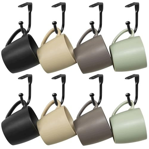 CUP HOOKS BLACK METAL UNDER CABINET SET OF 16 PIECES METAL Brand no brand
