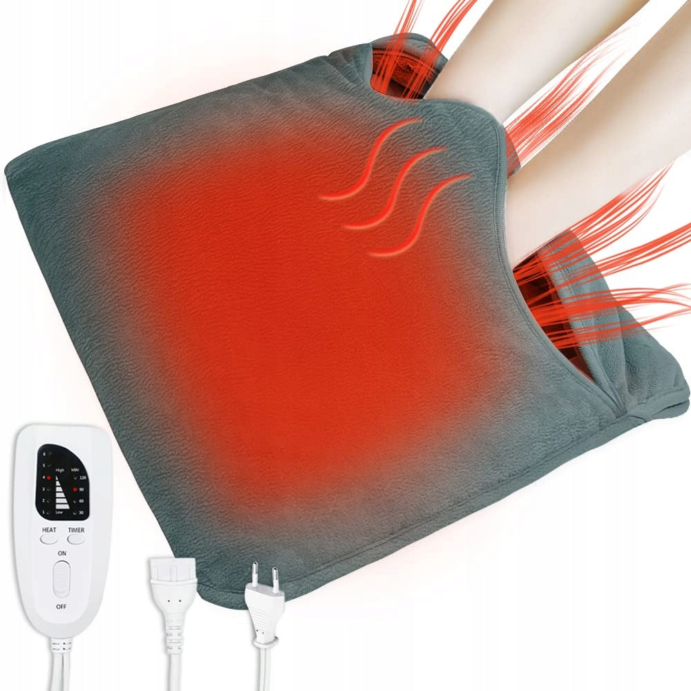 CUPLU Electric Foot Warmer 6 Levels Heating Unisex Dark Grey