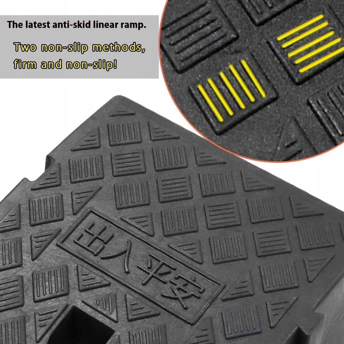 CURB RAMP RUBBER BIKES DRIVEWAY 27X25X13 2 PIECES STRONG DURABLE Manufacturer code KS-327X25