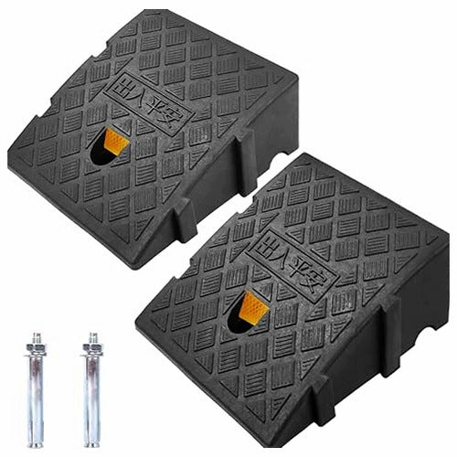 CURB RAMPS PORTABLE NON-SLIP COMPOSITE SET OF 2