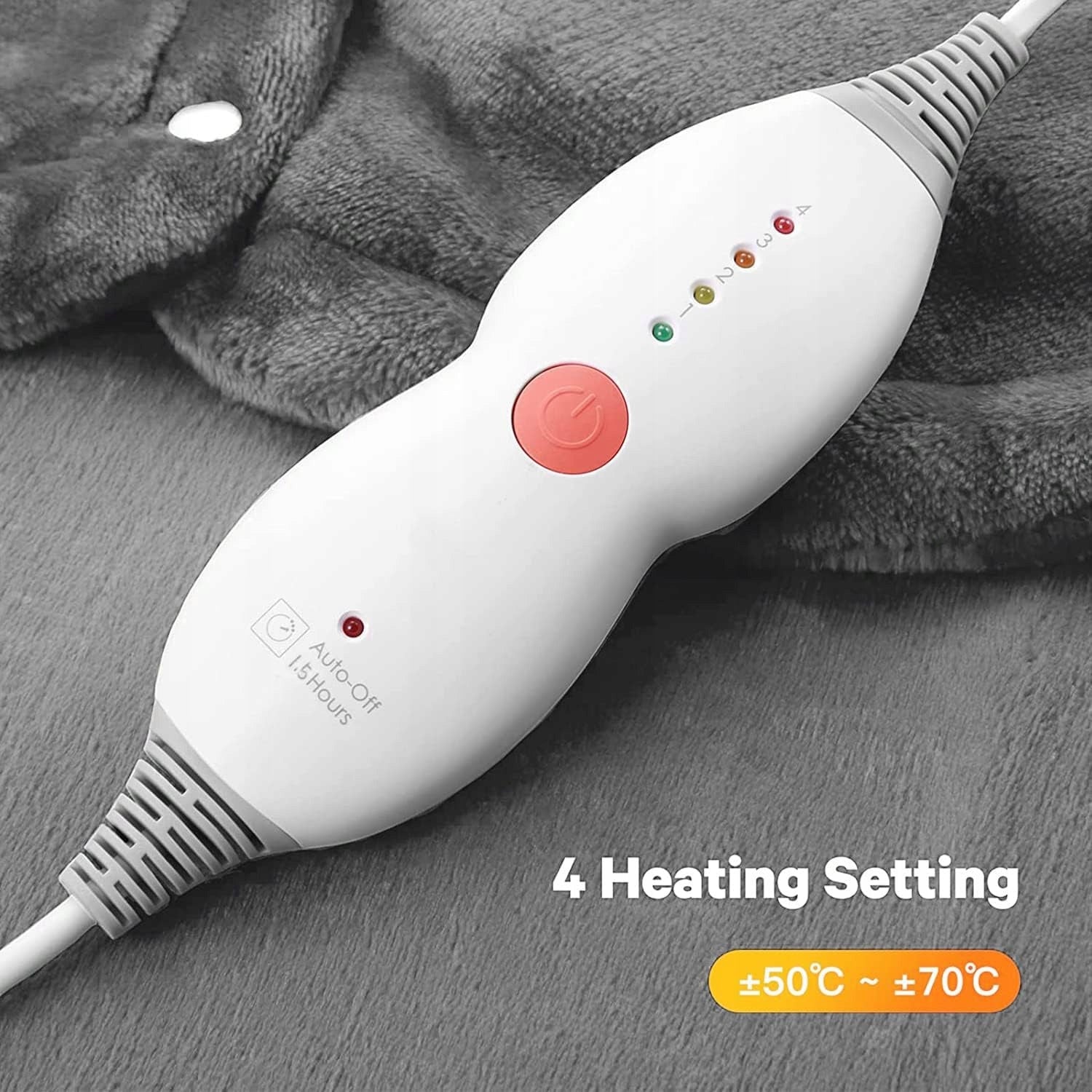 CURECURE Back Heating Pillow Shoulders Neck 60x85cm 4 Levels Temp. Medical device no