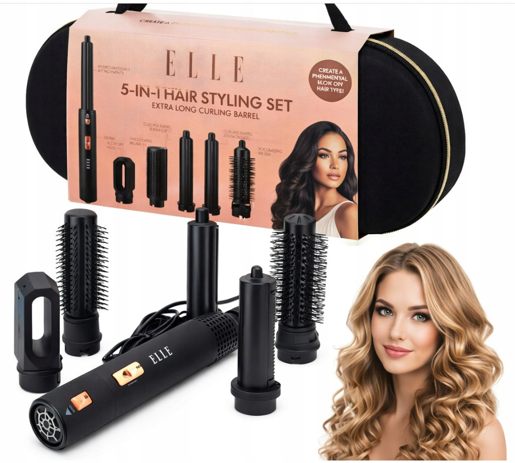 CURLER-HAIR DRYER ELLE 5in1multifunctional CAPS 1200W