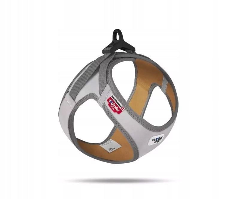 CURLI DOG HARNESS GLOW REFLECTIVE GRAY 3XS, 1,5-3 KG