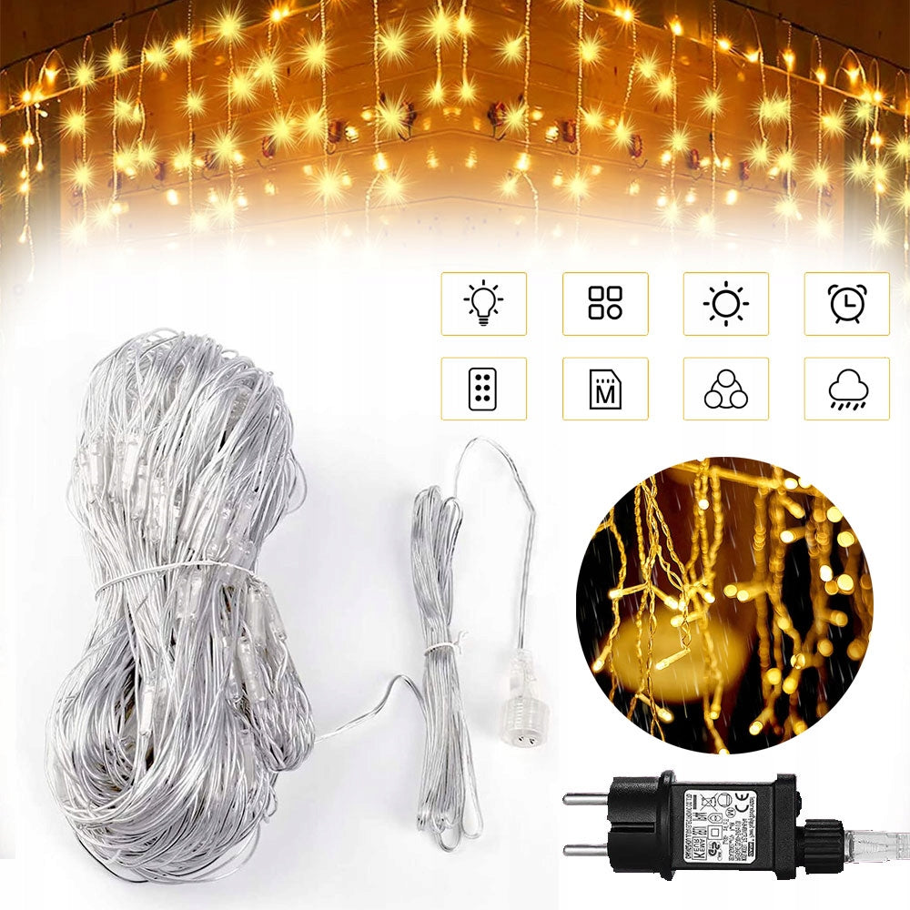 CURTAIN CHRISTMAS TREE LIGHTS WITH TIMER EXTERNAL AND INTERNAL WATERPROOF Brand no brand