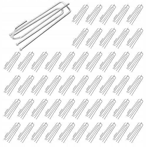 CURTAIN HOOKS 4 SERRATED STEEL FOLD 50PCS Metal Steel Set