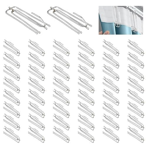 CURTAIN HOOKS STAINLESS STEEL 4 PIN STRONG 60 PCS. metal