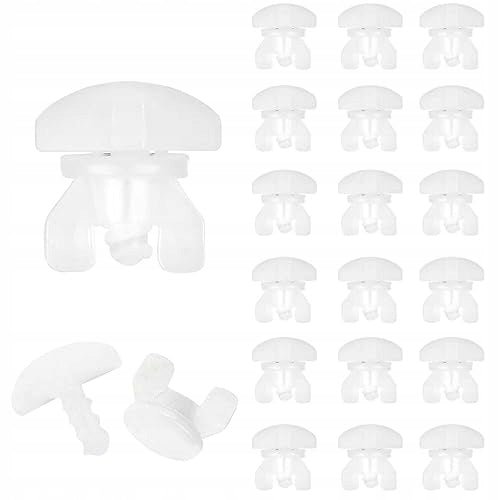 CURTAIN STOPPERS WHITE UNIVERSAL SET OF 40 PIECES RAILS 6 10MM steel