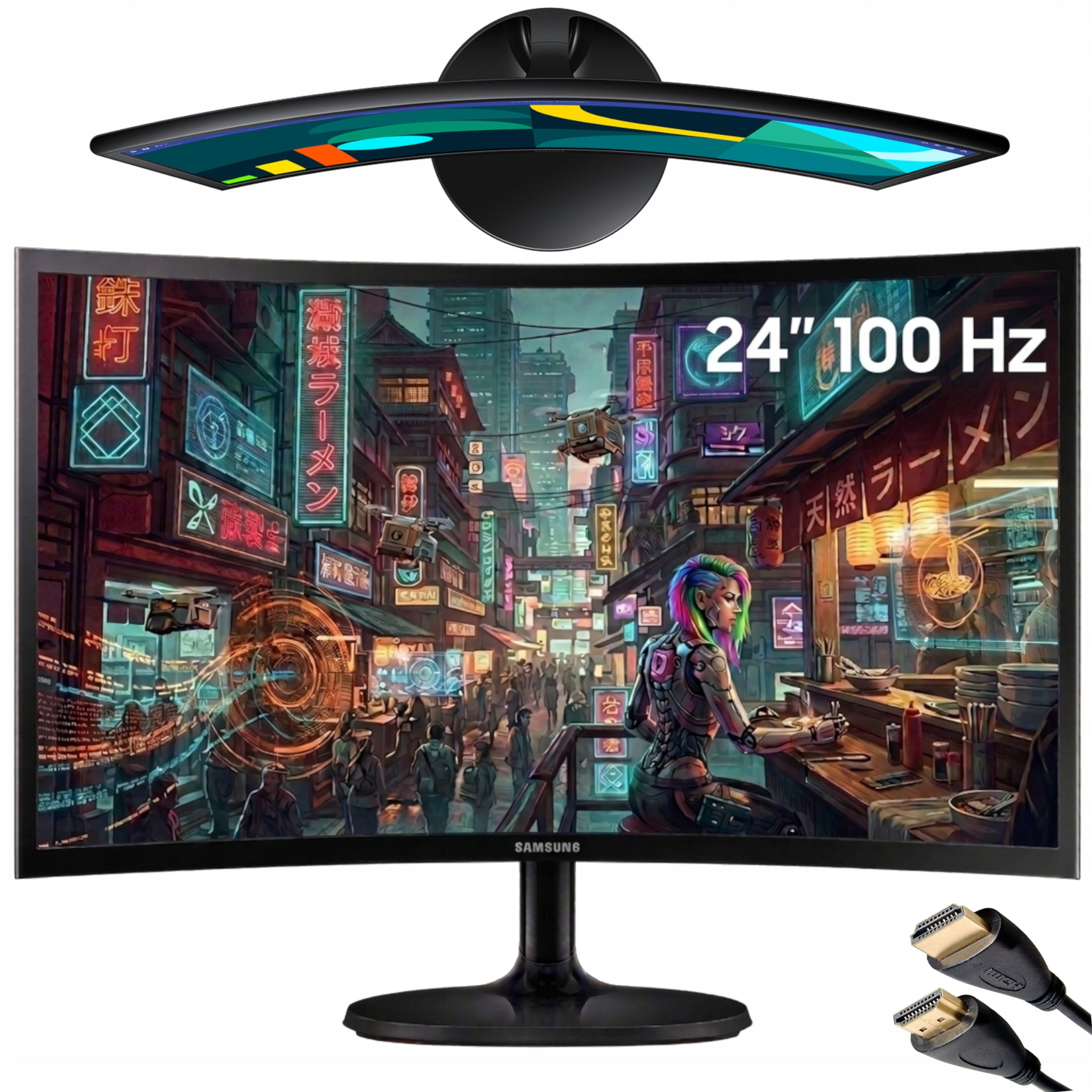 CURVED MONITOR SAMSUNG GAMING 24 INCH 100Hz FULL HD HDMI