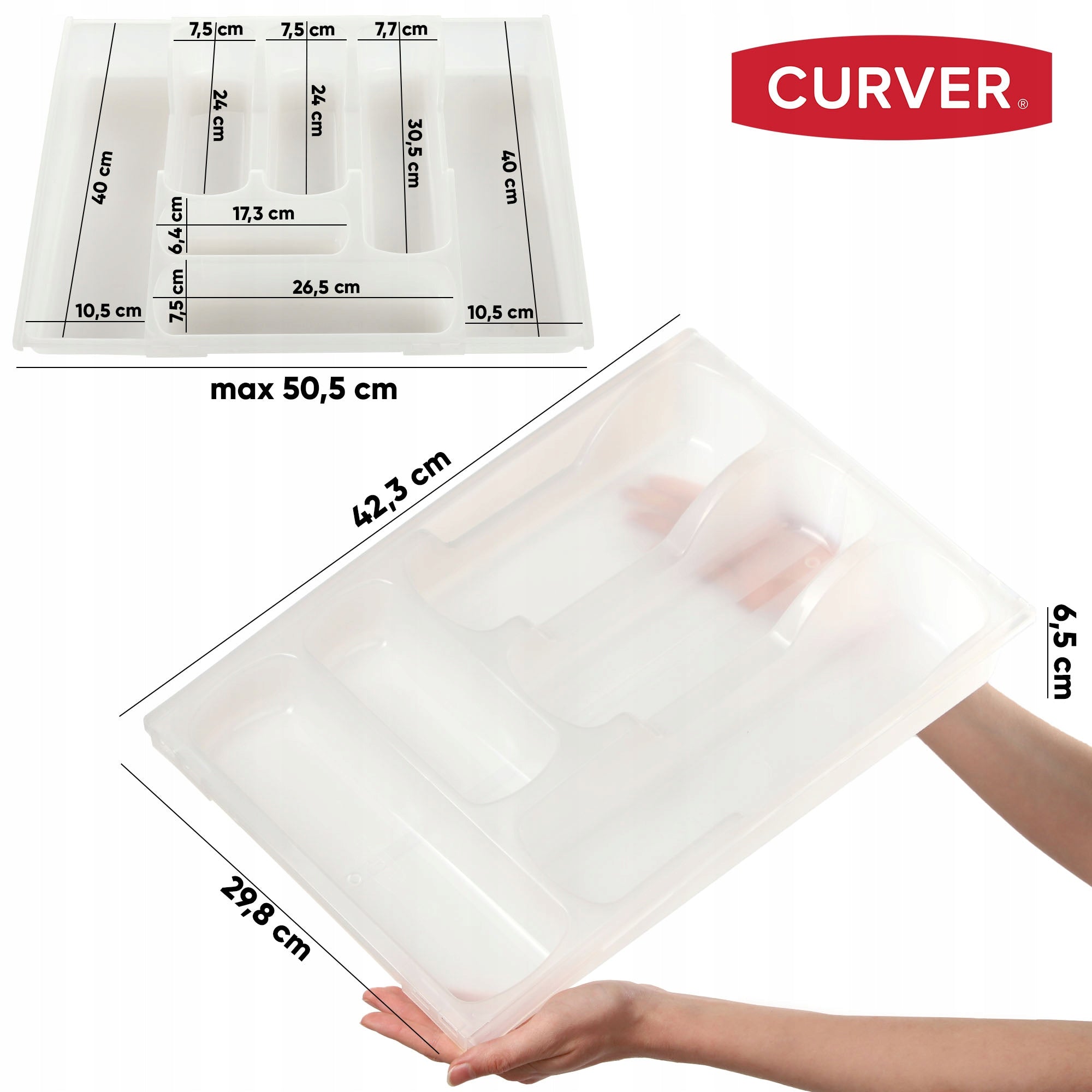CURVER REFILL FOR CUTLERY DRAWER SLIDING 42cm Manufacturer code 123