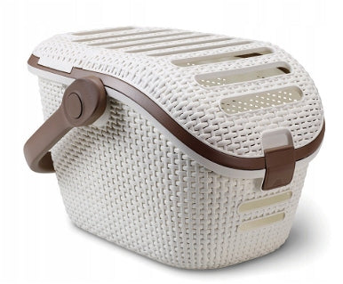 CURVER cream-colored pet transporter
