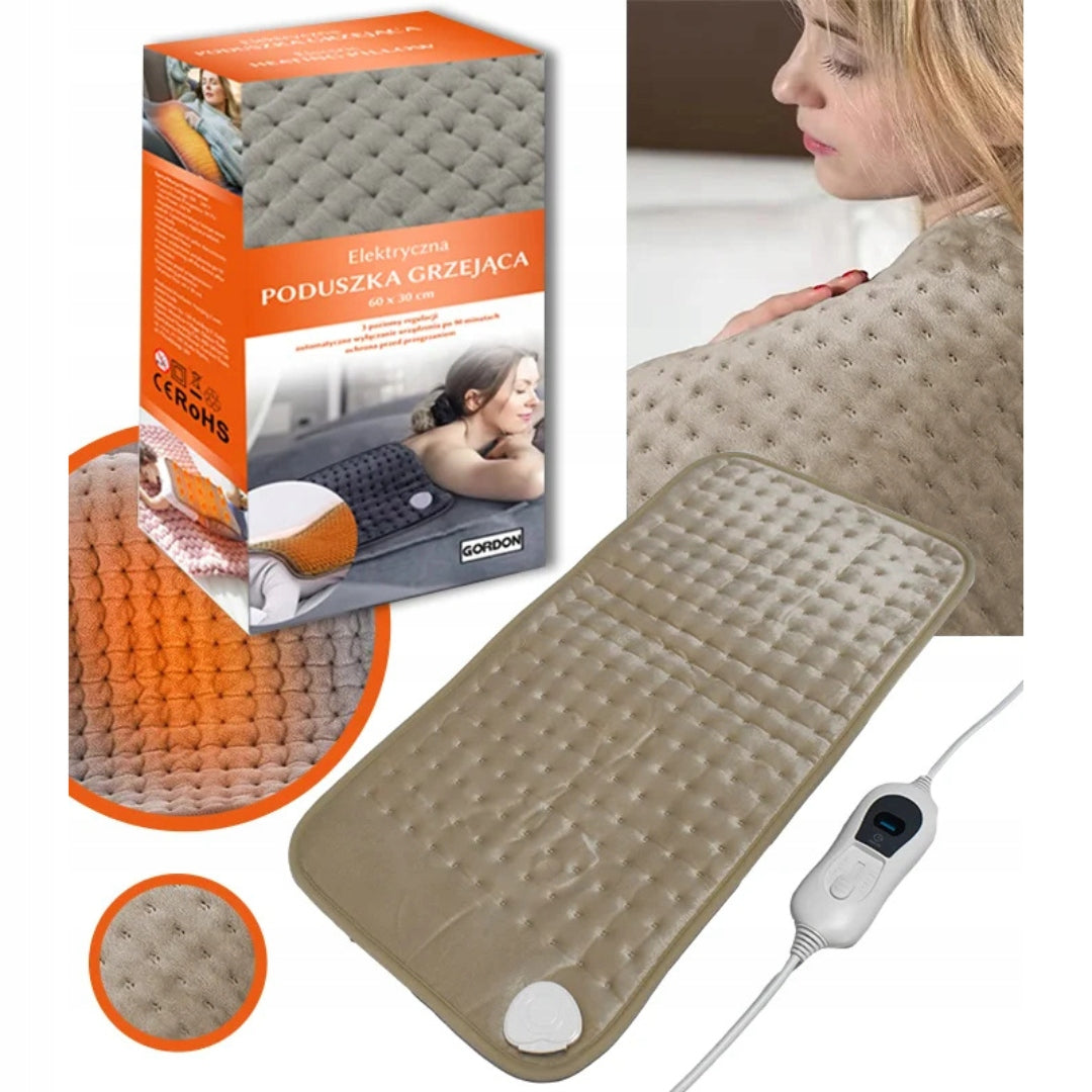 CUSHION HEATING MAT ELECTRIC SOFT 3 HEATING MODES WITH TIMER BEIGE