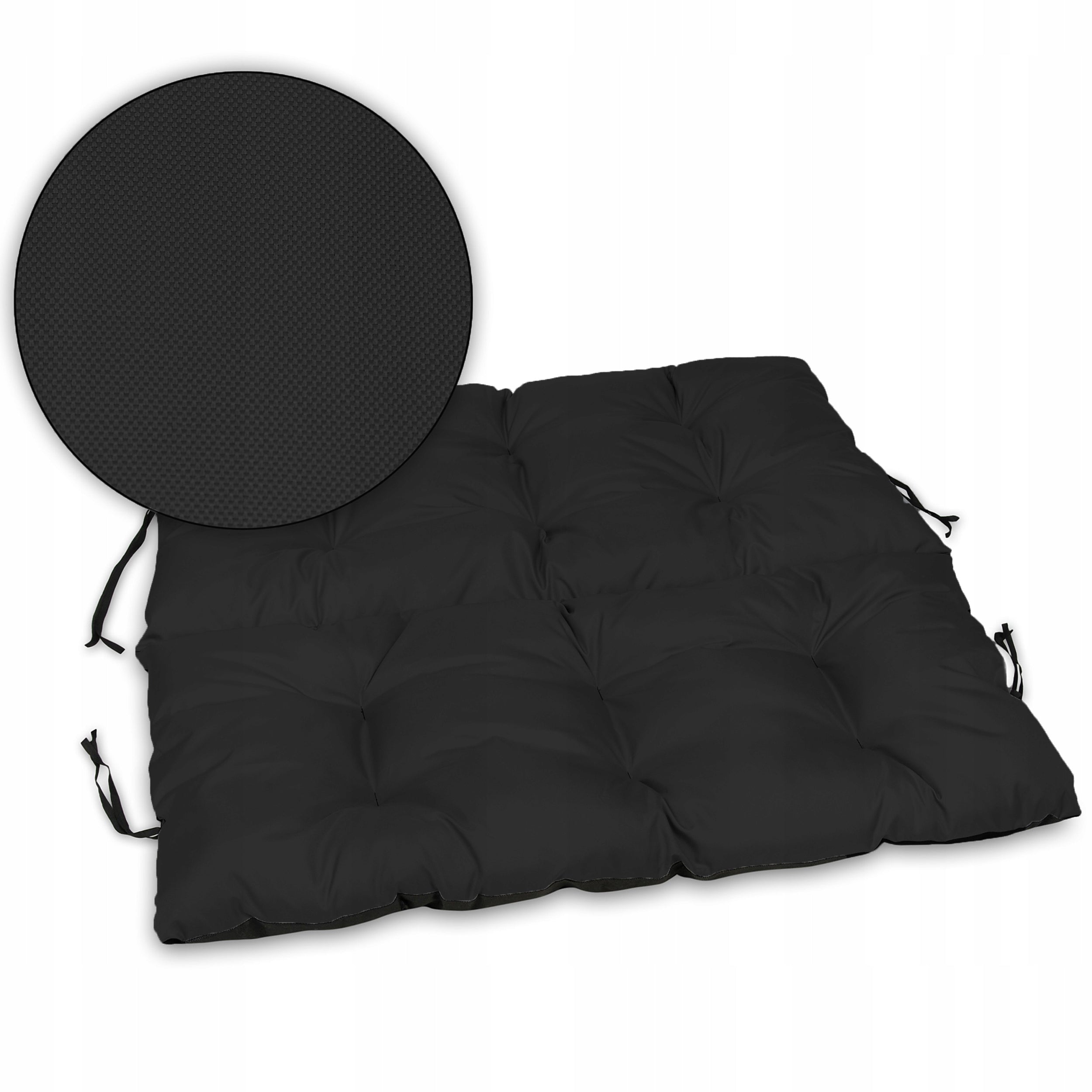 CUSHION garden cushion for swing bench WATERPROOF 120x60x50 BLACK Pillow length 120 cm