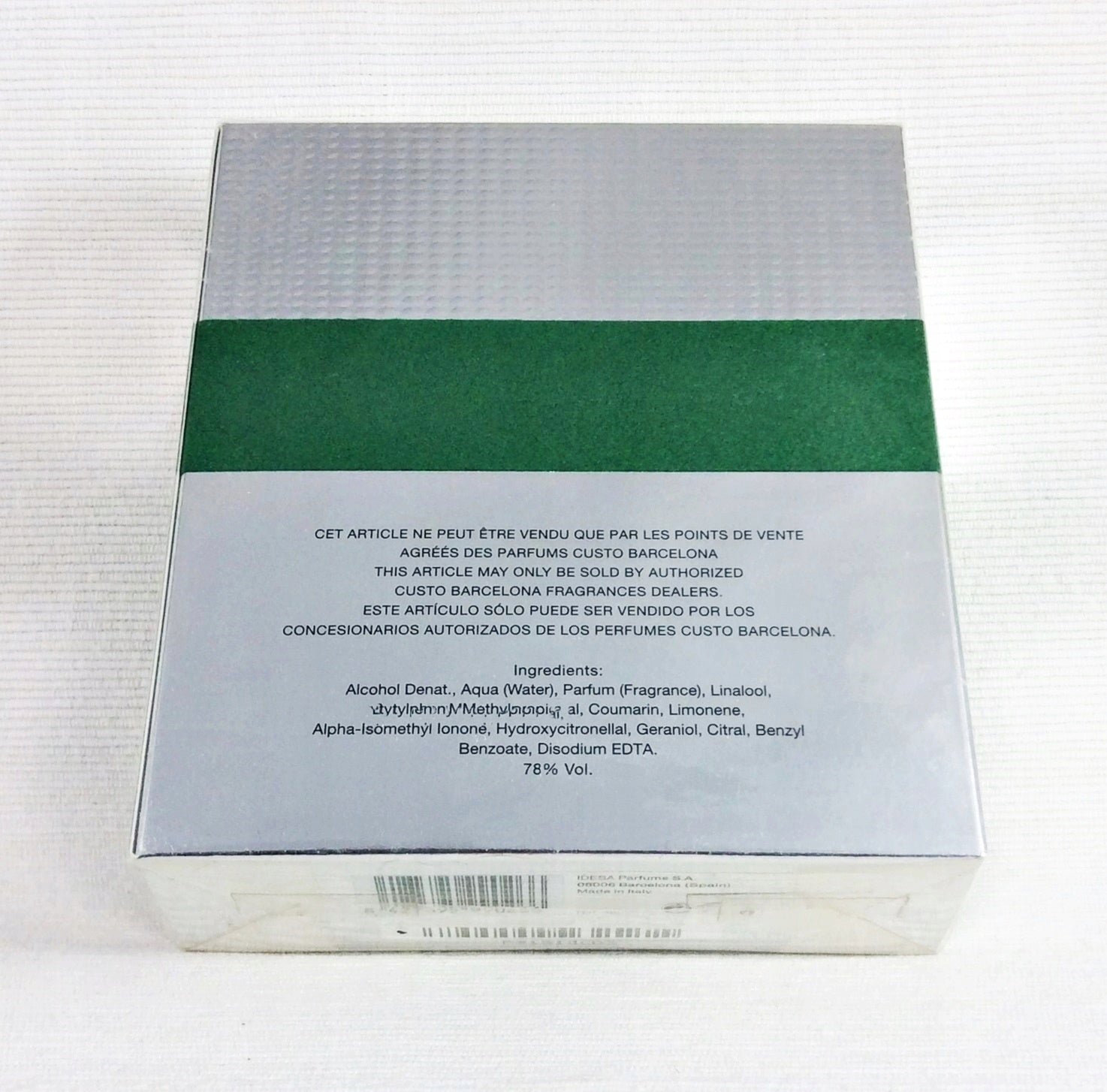 CUSTO BARCELONA MAN 100 ML EAU DE TOILETTE UNIQUE Manufacturer code 6009198001541