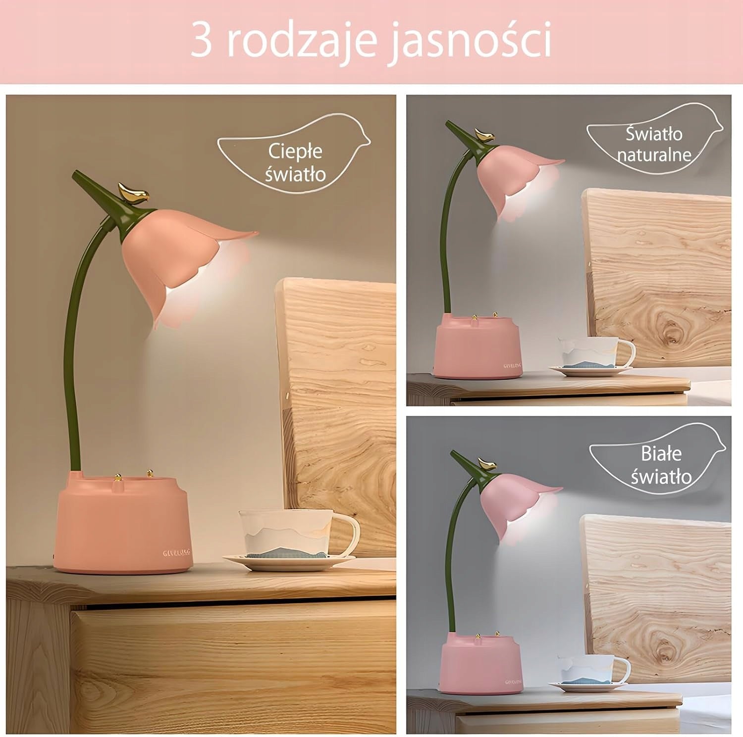 CUTE KAWAII LED DESK LAMP 3 COLOR MODES USB TOUCH Packaging status original