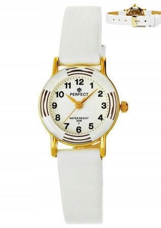 CUTE WHITE CHILDREN'S WATCH - COMMUNION - LEATHER STRAP