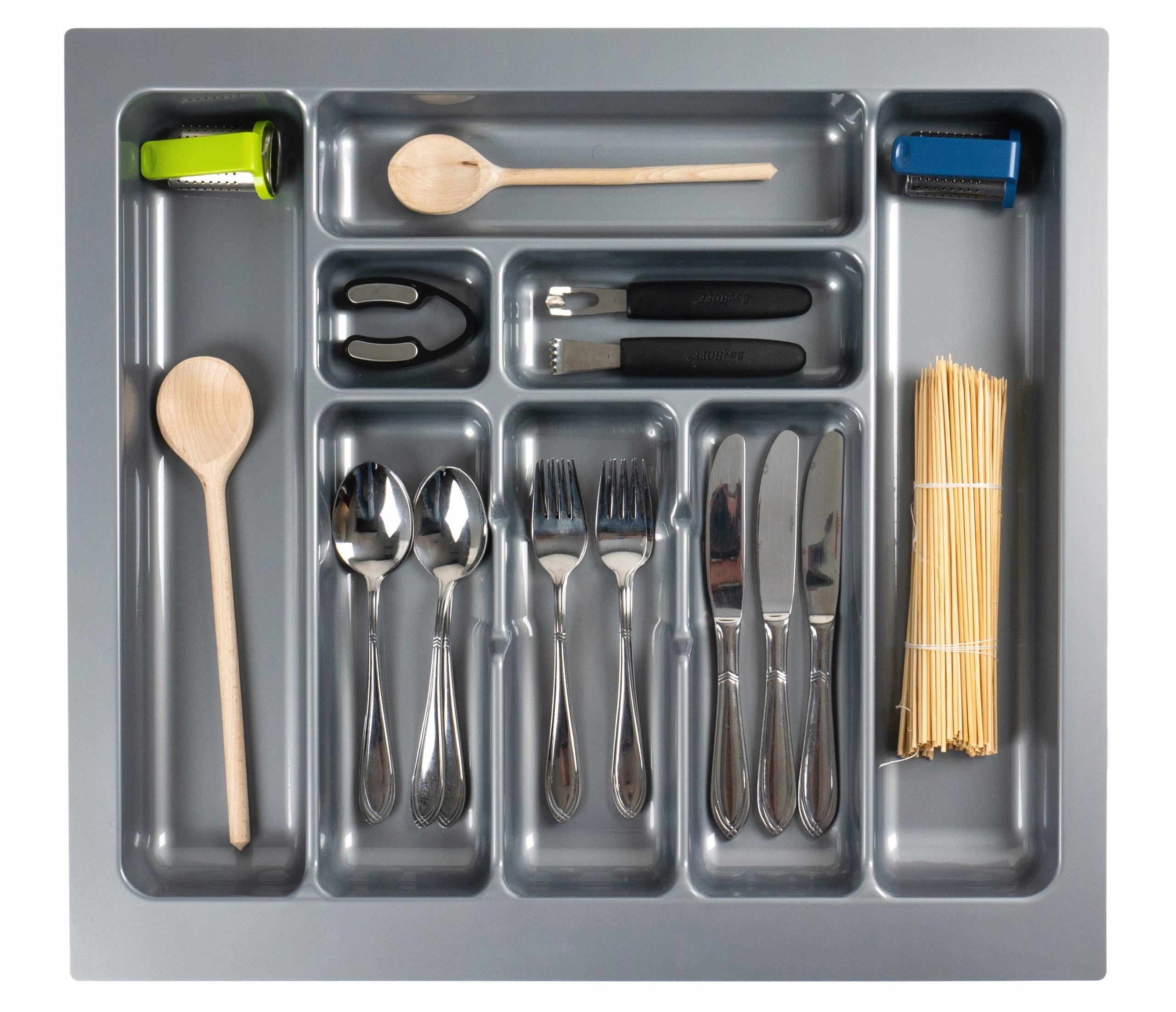 CUTLERY INSERT DRAWER ORGANIZER 60cm GREY