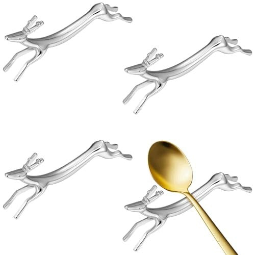CUTLERY SHELF SILVER METAL HOOK HANGER 4 PCS FOR HOME Brand no brand