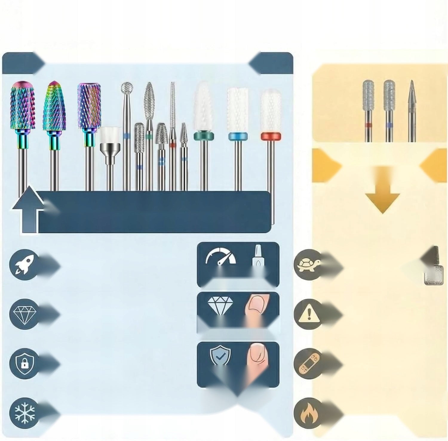 CUTTERS SET OF 13 PIECES NAIL MILLING MACHINE TOP QUALITY DURABLE PRACTICAL Brand no brand