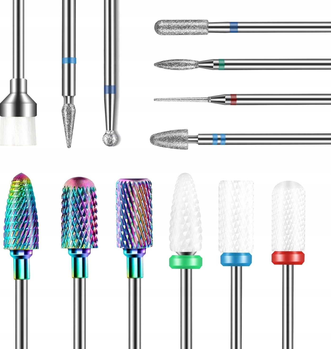 CUTTERS SET OF 13 PIECES NAIL MILLING MACHINE TOP QUALITY DURABLE PRACTICAL