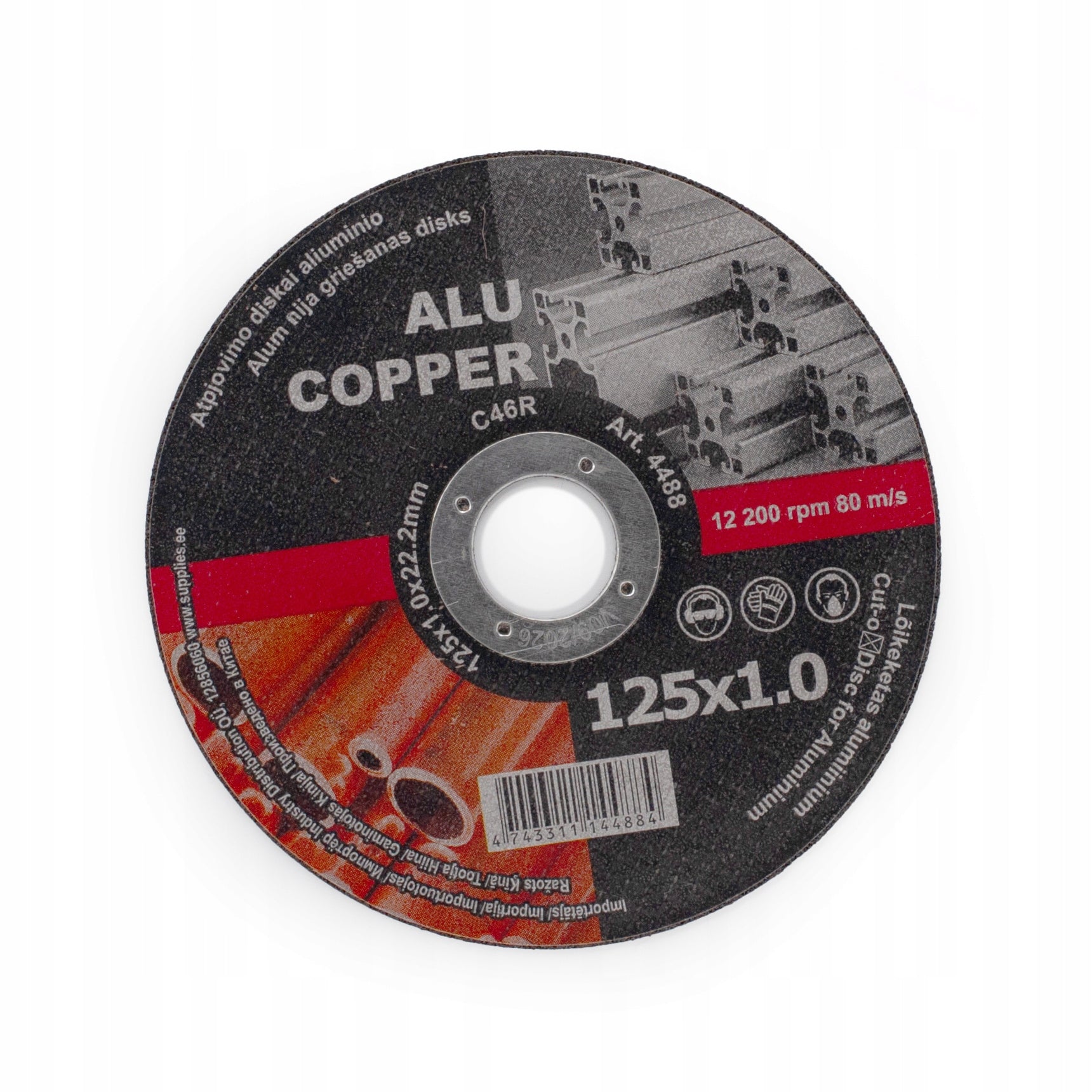 CUTTING DISC FOR ALUMINIUM AND NON-FERROUS METALS 125x1.0 SET OF 50 PCS