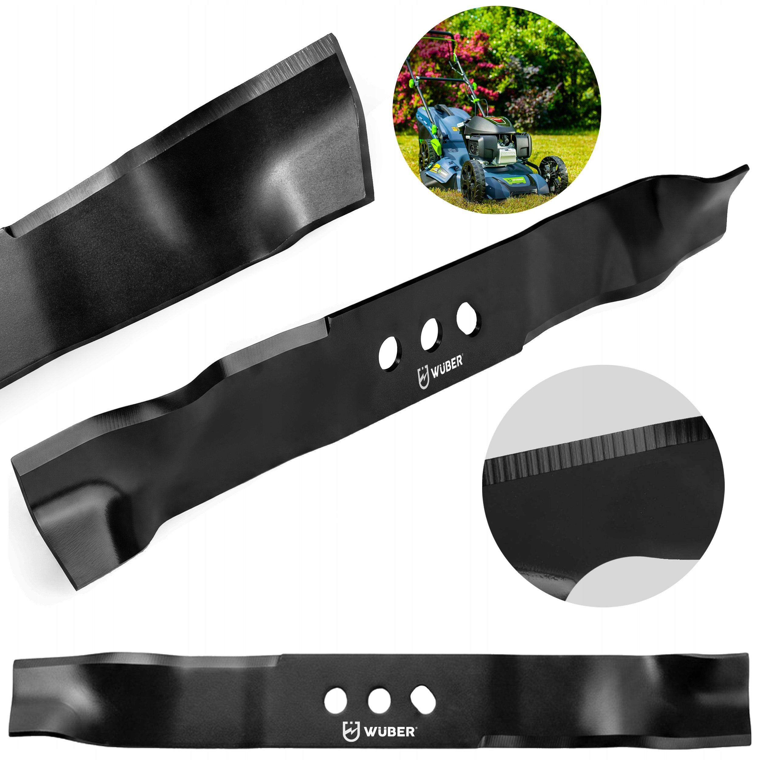 CUTTING KNIFE FOR COMBUSTION MOWER 51CM RIGHT-HANDED BLADE 510MM WUBER STRONG