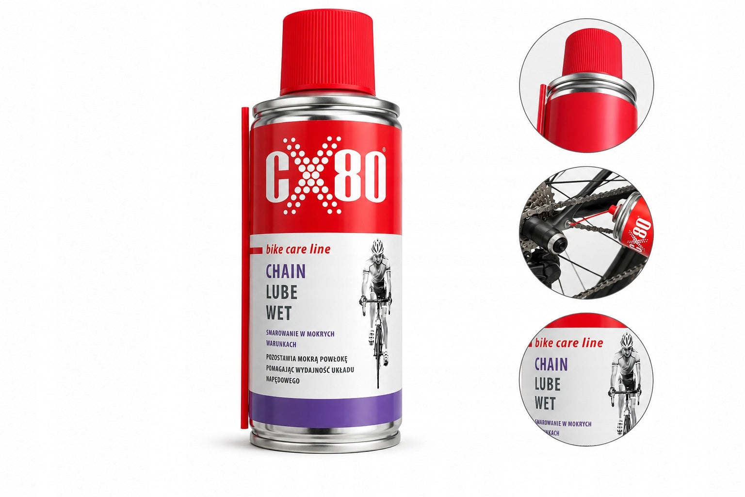 CX80 BIKE CHAIN LUBE WET 150ml - Wet chain lubricant spray Manufacturer code 48509