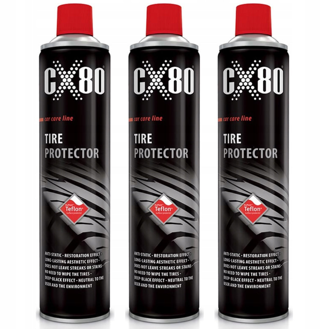 CX80 TYRE PROTECTOR TEFLON Liquid Tire Maintenance Cleaning Spray 0,6x3