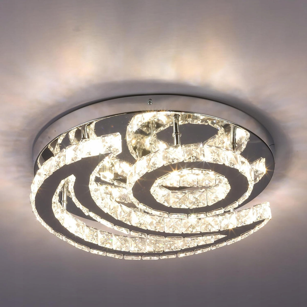 CXGLEAMING crystal chandelier 40 cm modern LED dimmable for living room Model other
