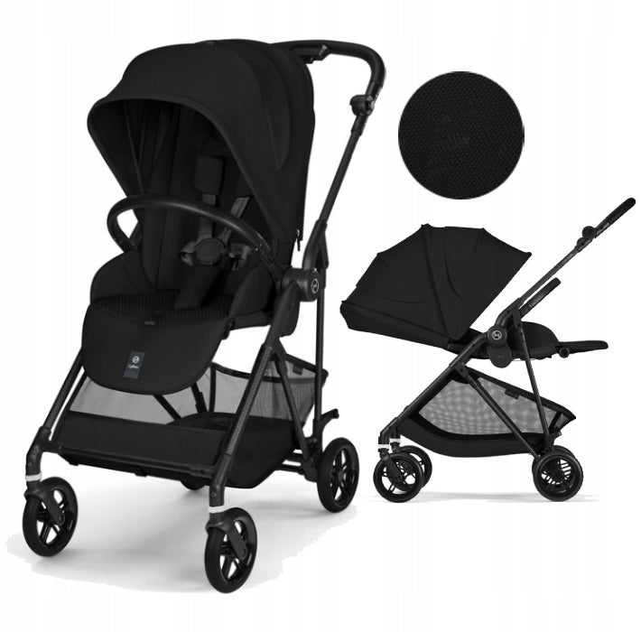 CYBEX MELIO CARBON LIGHTWEIGHT STROLLER FRONT-BACK FOR BABY BASKET 5 KG