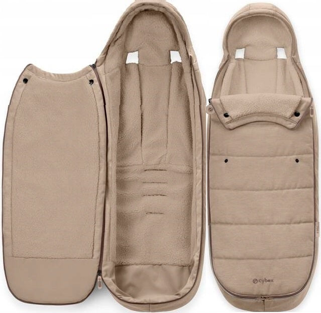 CYBEX warm SLEEPING BAG up to -10°C 5 Tog stroller Orfeo Libelle Eezy Almond Beige