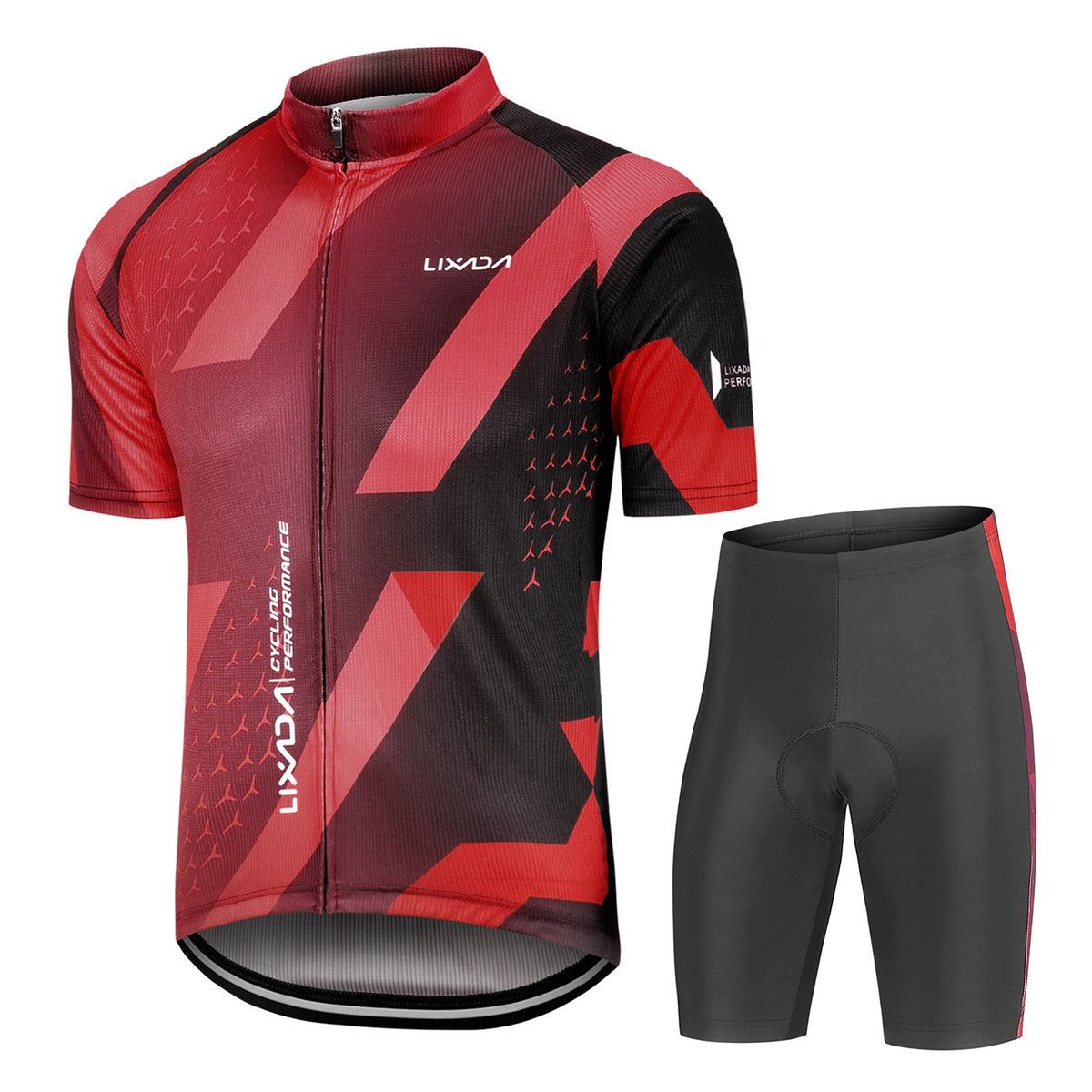 CYCLING OUTFIT T-SHIRT + CYCLING SHORTS WITH GEL INSERT RED S Manufacturer code Y29584R-S
