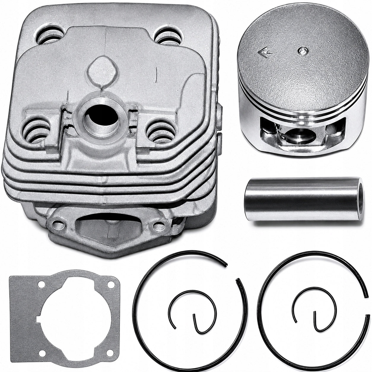 CYLINDER WITH PISTON FOR COMBUSTION SCYTHE TRIMMER RINGS Brand Deget