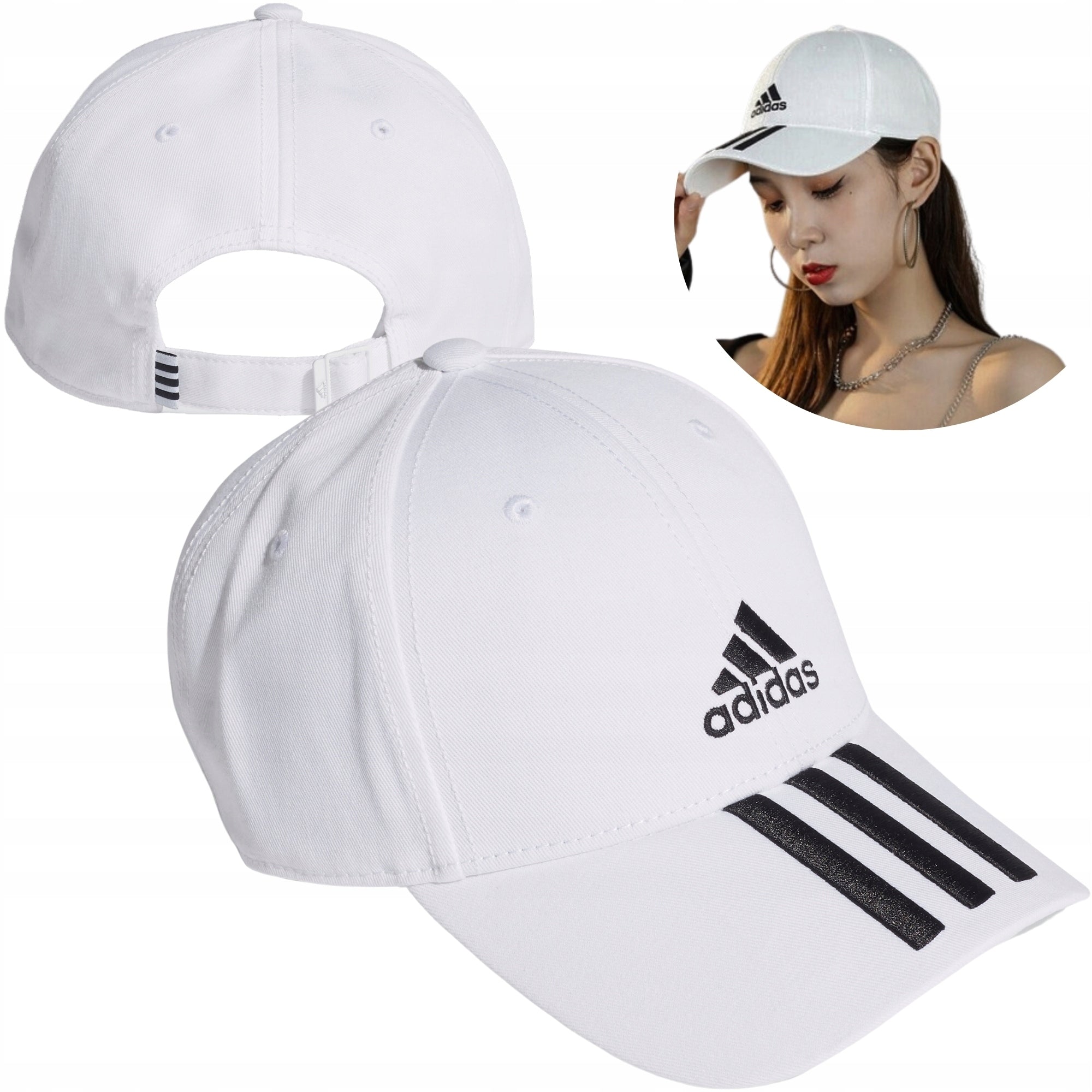 Kepurė su snapeliu moterims Adidas Baseball 3Stripes Twill M FQ5411