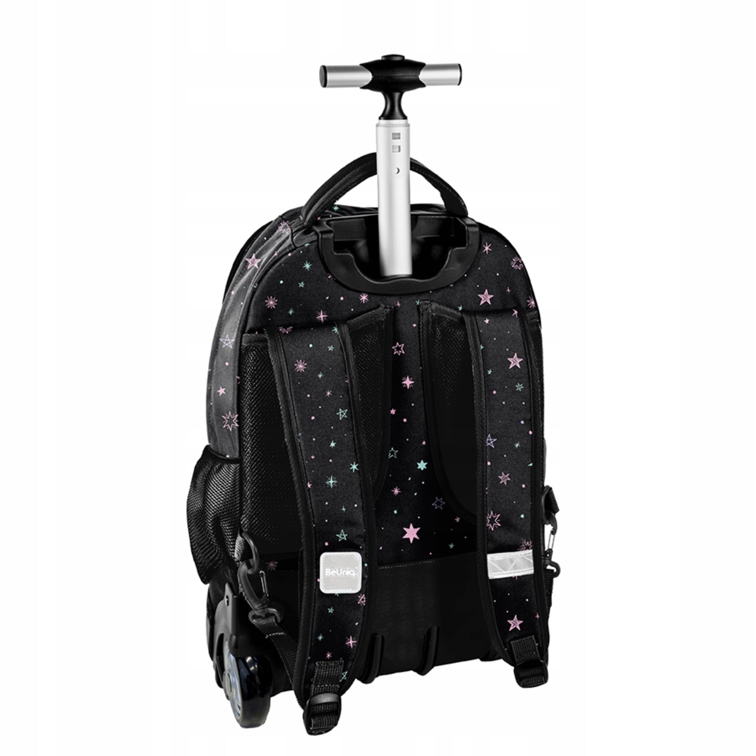Rucksack auf Rollen Paso BeUniq Black Stars, schwarz 