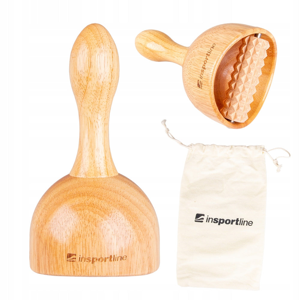 CZECH WOODEN FLASK WITH MASSAGE ROLLER 2V1 Color transparent