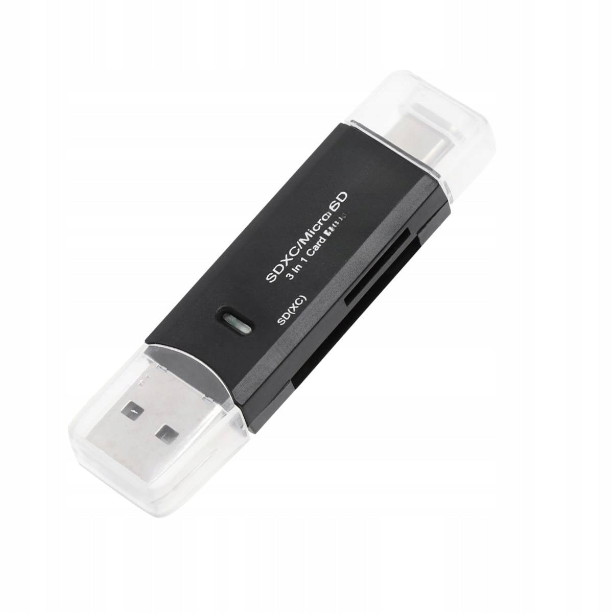 CZYTNIK KART 3W1 USB2.0 MICRO USB TYPE-C Z OBSŁUGĄ TF SD Manufacturer no brand