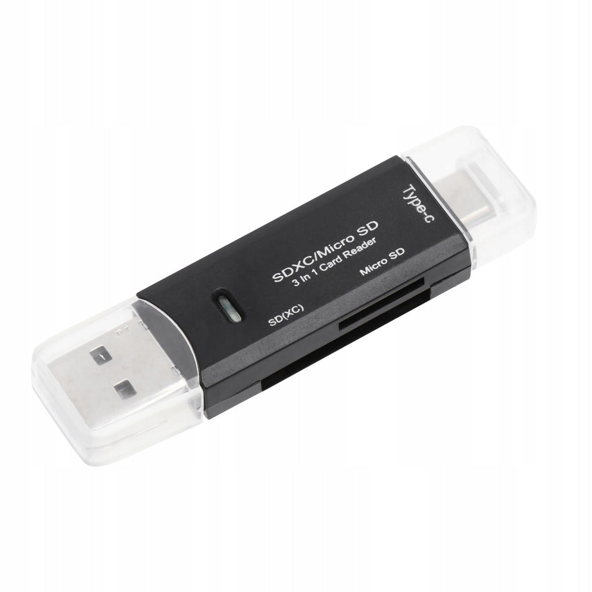 CZYTNIK KART 3W1 USB2.0 MICRO USB TYPE-C Z OBSŁUGĄ TF SD