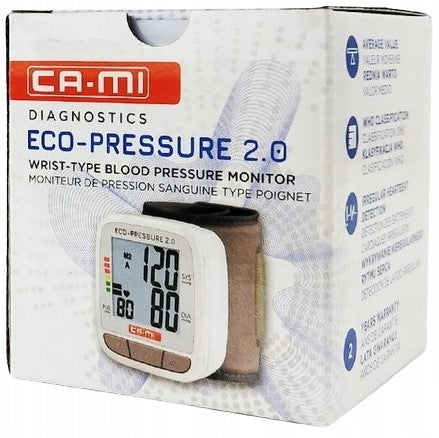 Ca-mi Eco Pressure wrist blood pressure monitor, 1 piece Batteries included yes