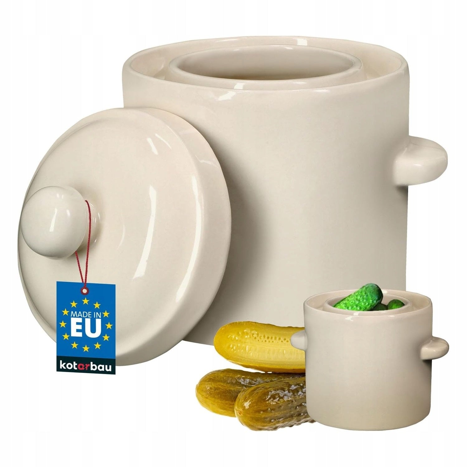 Cabbage Fermentation Pot 1.8l Ceramics with Lid