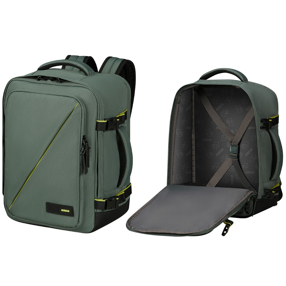 Cabin backpack dimensions for Wizz Air American Tourister 26,5 l green