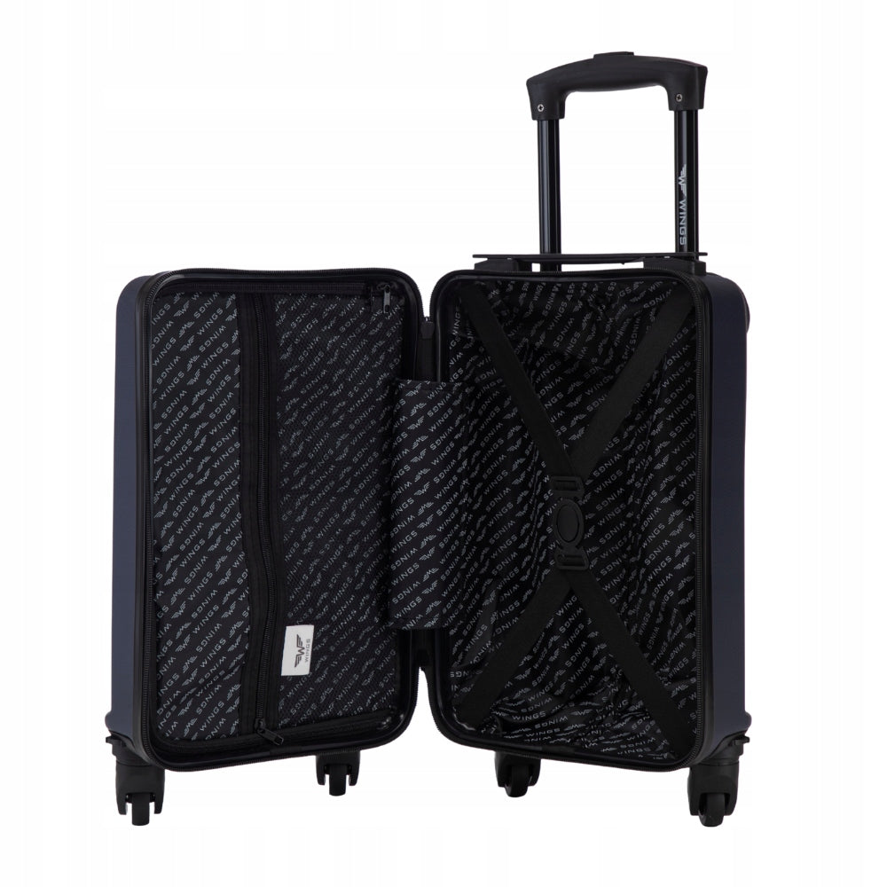 Cabin case free carry-on luggage on 4 wheels with ABS hard WINGS Height 40 cm