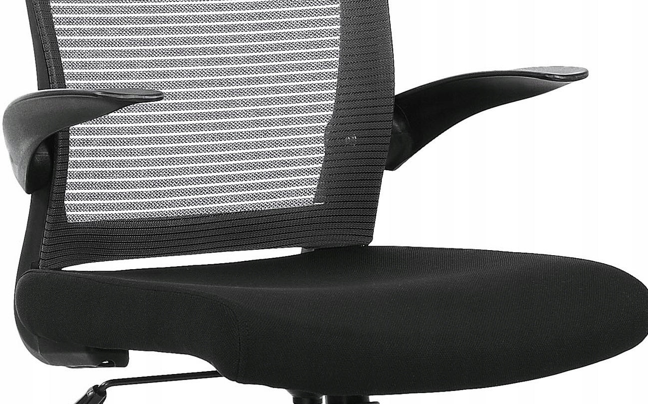 Cabinet Chair Employee Office Chair Swivel Black Grey Valor Brand Halmar