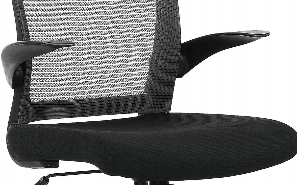 Cabinet Chair Employee Office Chair Swivel Black Grey Valor Brand Halmar