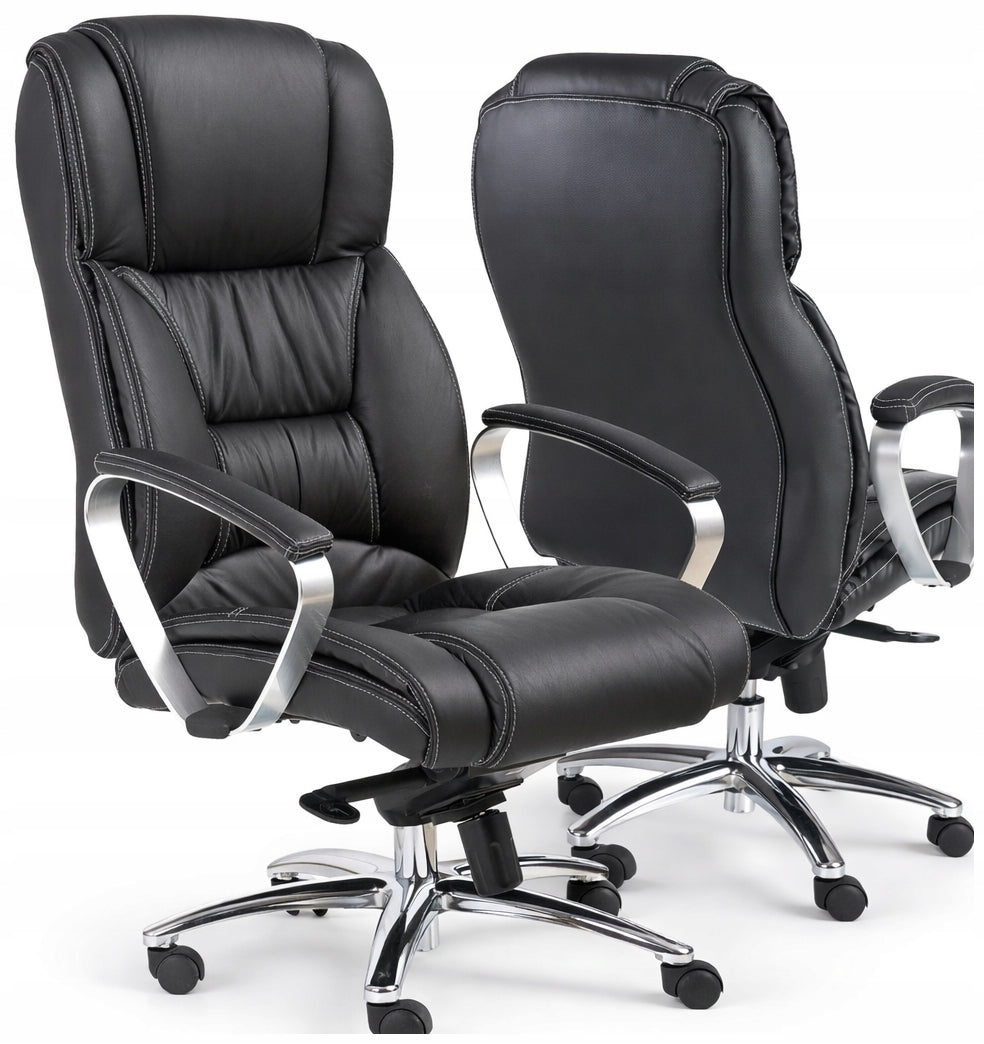 Cabinet chair FOSTER swivel black leather office adjustable