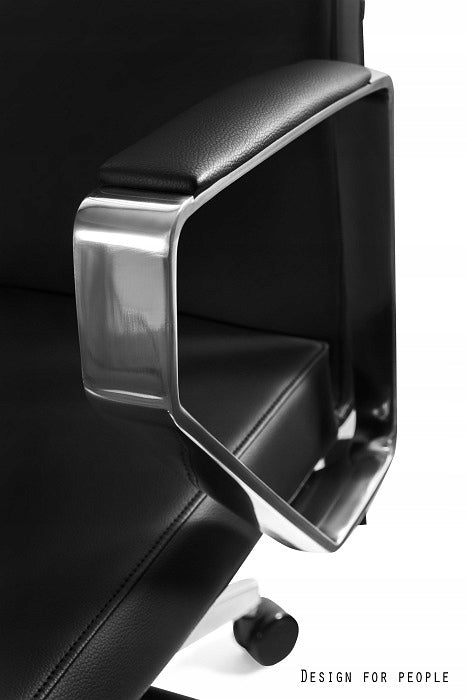 Cabinet chair TWEED Unique swivel elegant CEO faux leather black Brand Unique