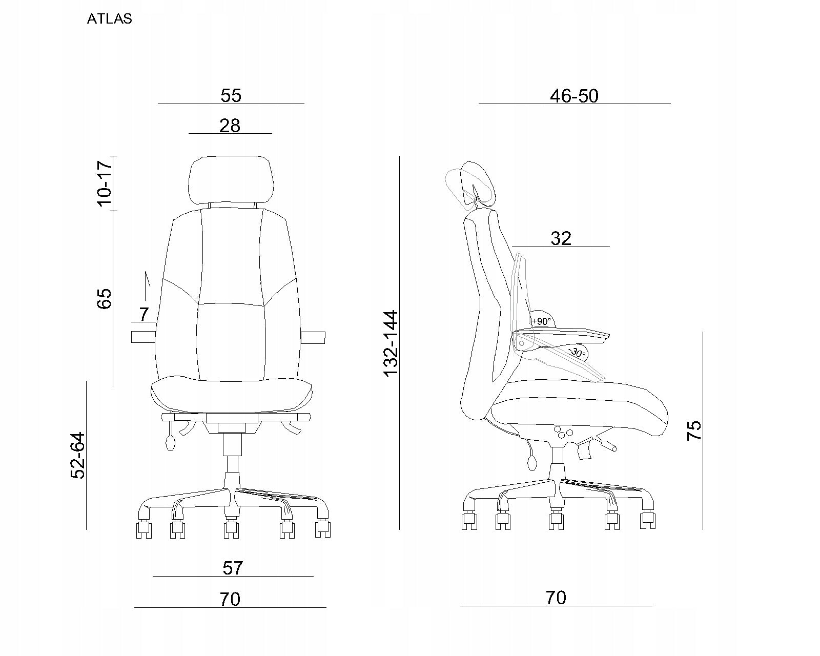 Cabinet office chair adjustments Faux leather design Manufacturer code ZM-2225H