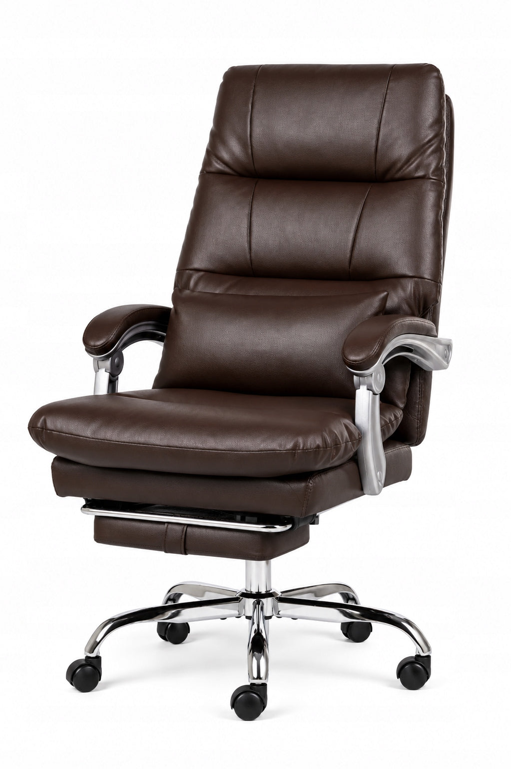 Cabinet swivel chair for desk leather brown large XL PREMIUM 140 kg Medical device no