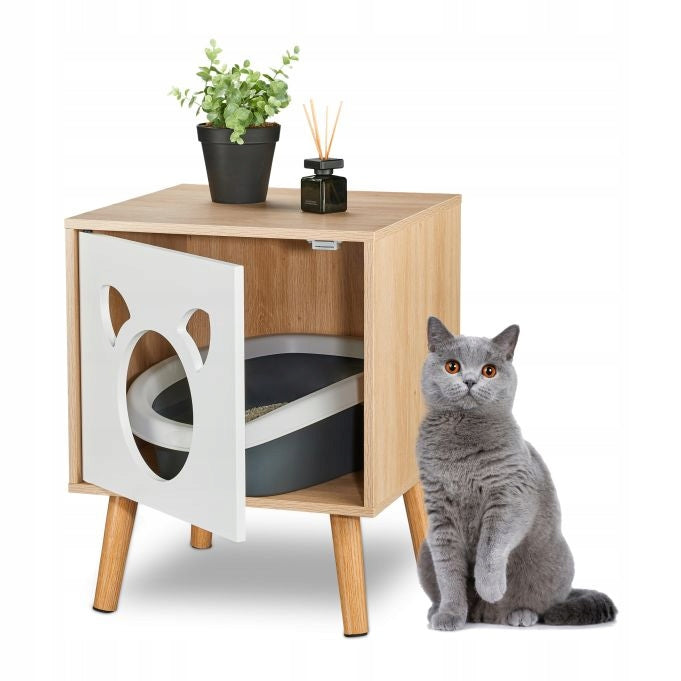Cabinet with cat entrance and door