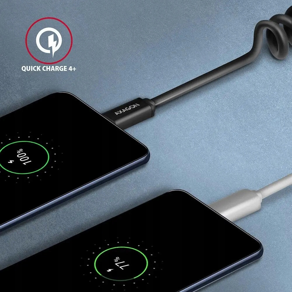 Cable AXAGON USB-C - USB-C 3A twisted 0,6m black Brand Axagon